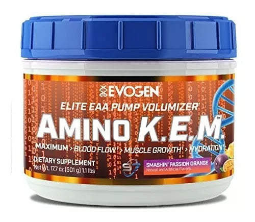 Evogen Nutrition Amino K.E.M. Eaa 30 Serv Smashin Passion Orange