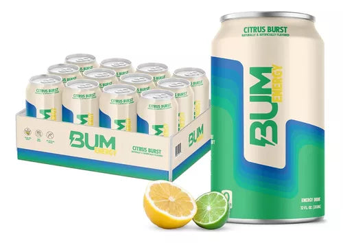 Raw Cbum Energy Drink 12 Oz/12 Pack Citrus Burst