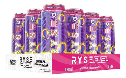 Ryse Fuel Drink 16 Oz/12 Pack Ring Pop Berry Blast