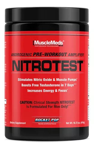 Musclemeds – Mmd Nitrotest 30 Porciones Rocket Pop – Suplementos – Sabor Mu