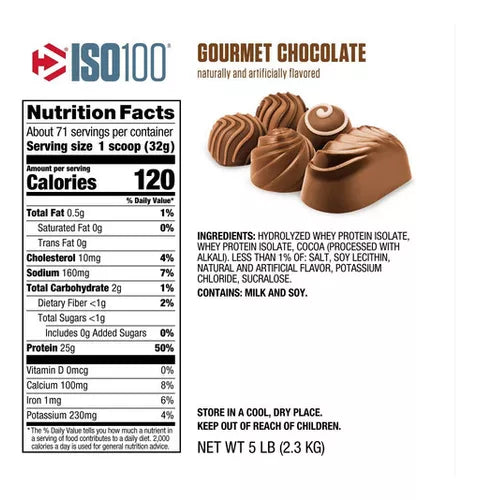 Dymatize Nutrition Iso 100 3 Lbs Chocolate Gourmet