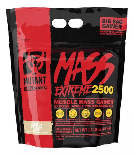 Mutant Mass Xxxtreme 2500 12 Lbs Vainilla Ice Cream