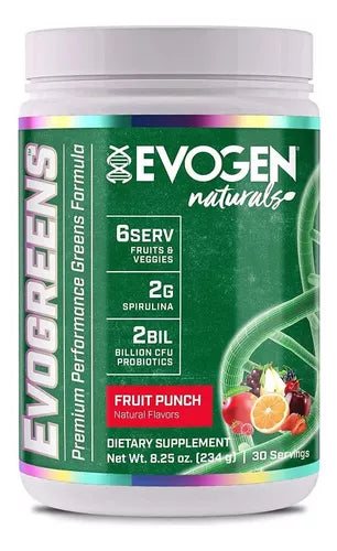 Evogen Nutrition – Evo Evogreens 30 Porciones Fruit Punch – Suplementos – S