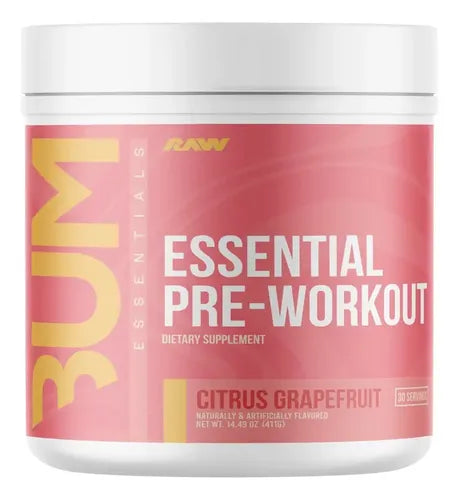 RAW Raw Cbum Essential Pre-workout 30 Servicios Citrus Grape Fruit
