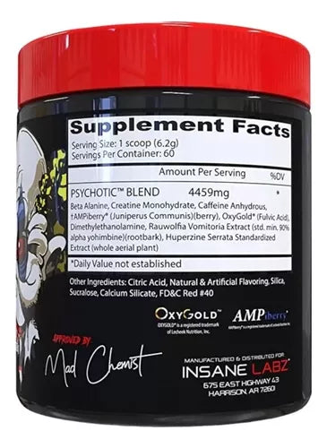 Insane Labz Insane Psychotic 60 Serv Fruit Punch