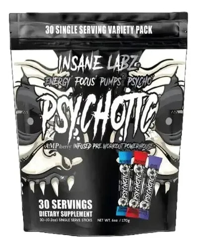 INSANE LABZ Insane Labz Ins Psychotic Black 30 Sticks Servicios Variety Bag Flavors
