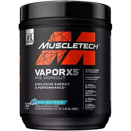 Muscletech Vapor X5 30 Serv Blue Razz Freeze