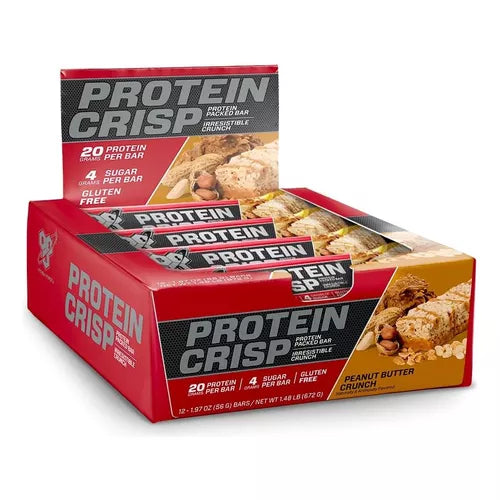Bsn – Protein Crips 12 Bars Peanut Butter Crunch *Oferta* – Proteí