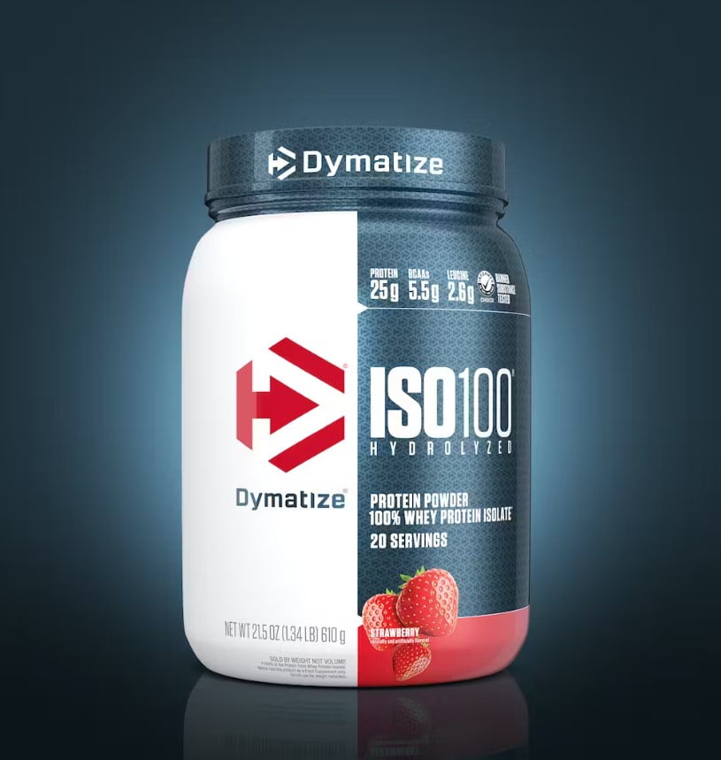 Dymatize Nutrition Iso 100 1.3 Lbs 20 Serv Strawberry