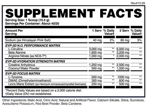 Evogen Nutrition Evp 3D 40 Serv Grape Cotton Candy
