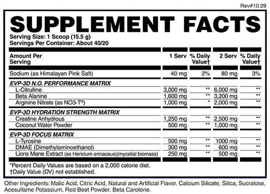Evogen Nutrition Evp 3D 40 Serv Grape Cotton Candy