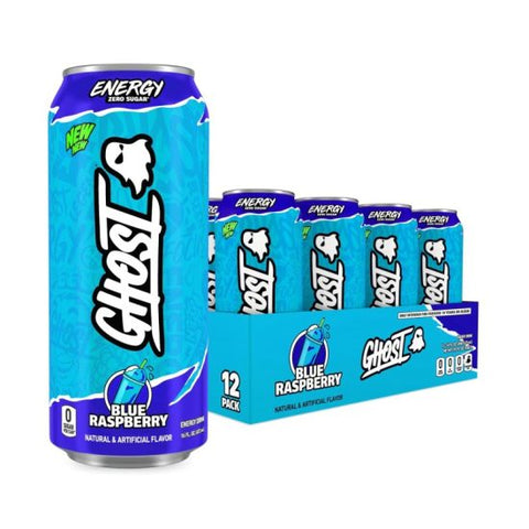 GHOST Ghost Energy 16 Oz 12 Pack Blue Raspberry "nuevo Sabor"