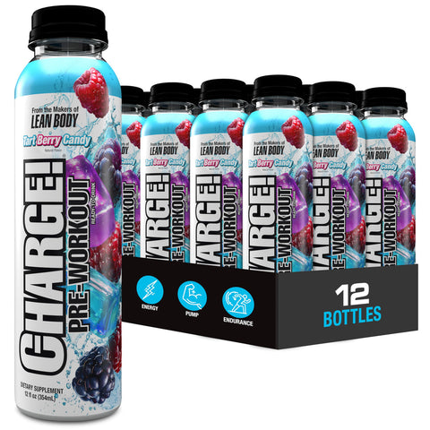 LABRADA Labrada La Lean Body Charge Preworkout 12 Oz 12 Bottle Tart Berry