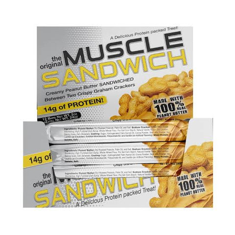 Mf Muscle Sandwich Peanut Butter 12 Bars