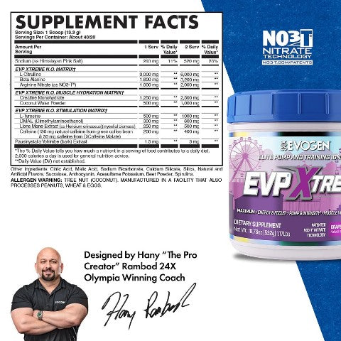 Evogen Nutrition Evp Xtreme 40 Serv Grape Cotton Candy