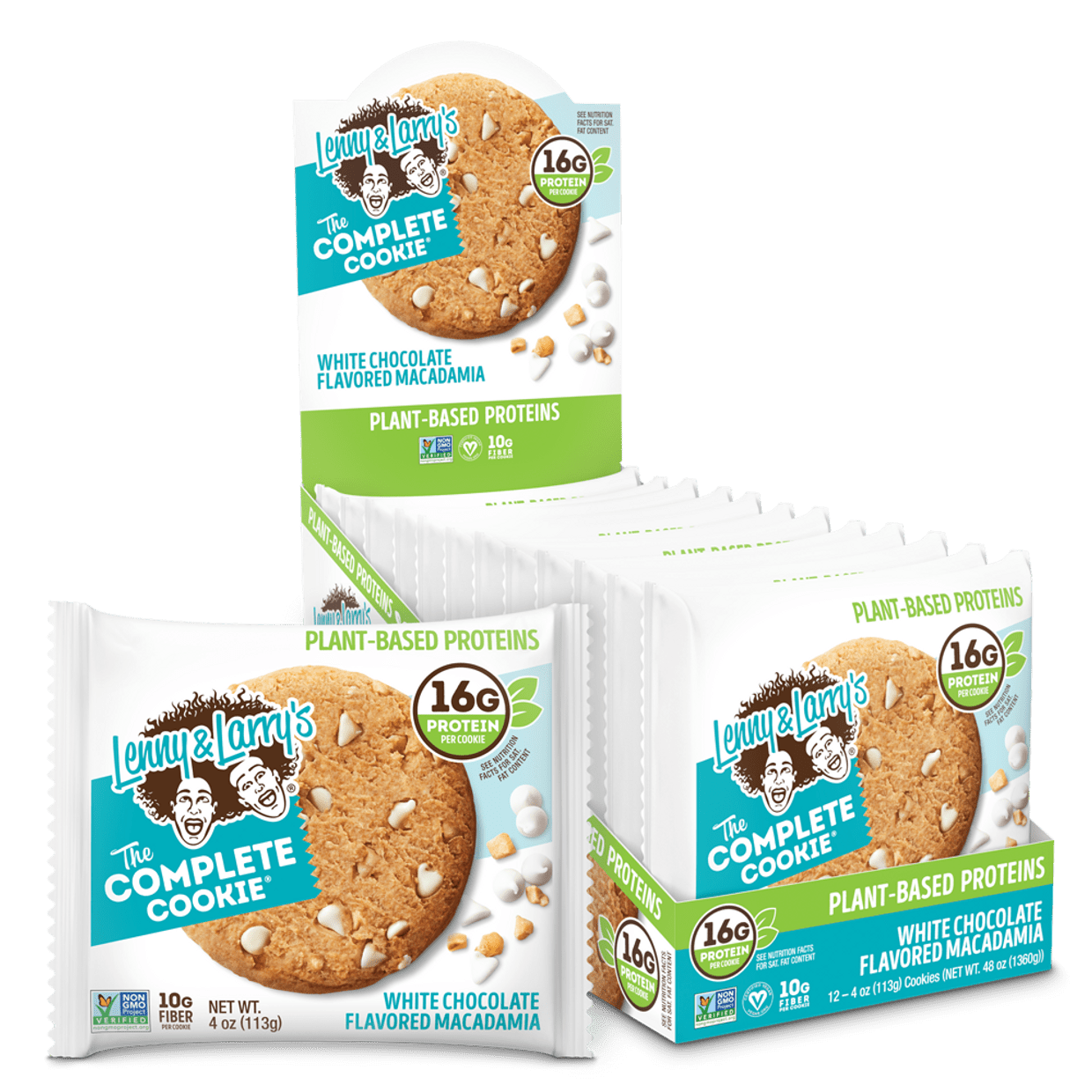 Lenny & Larrys – l&l Complete Cookie 12 Cookies White Choc Macademia *