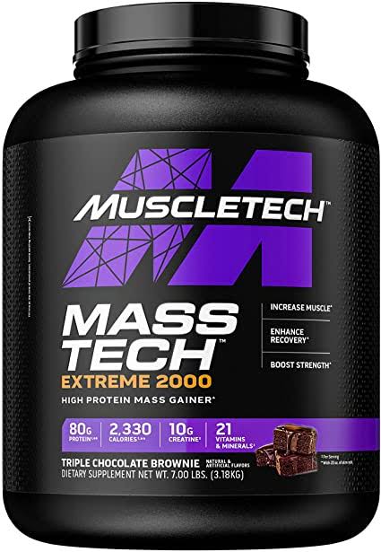 Muscletech Mass-Tech 20 Lbs Extreme 2000 Triple Chocolate Brownie