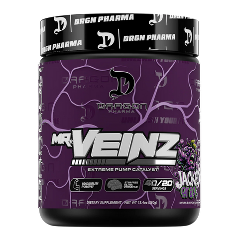 DRAGON PHARMA Dragon Pharma Dragon Mr Veinz Stim Free 40 Servicios Jacked Grape "nueva Formula"