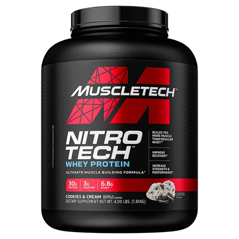 MUSCLETECH Muscletech Nitro Tech Whey Protein 4 Lbs Cookies & Cream (antes Performance)