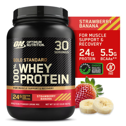 OPTIMUM NUTRITION Optimum Nutrition 100% Whey Gold Std 2 Lbs Straw-banana