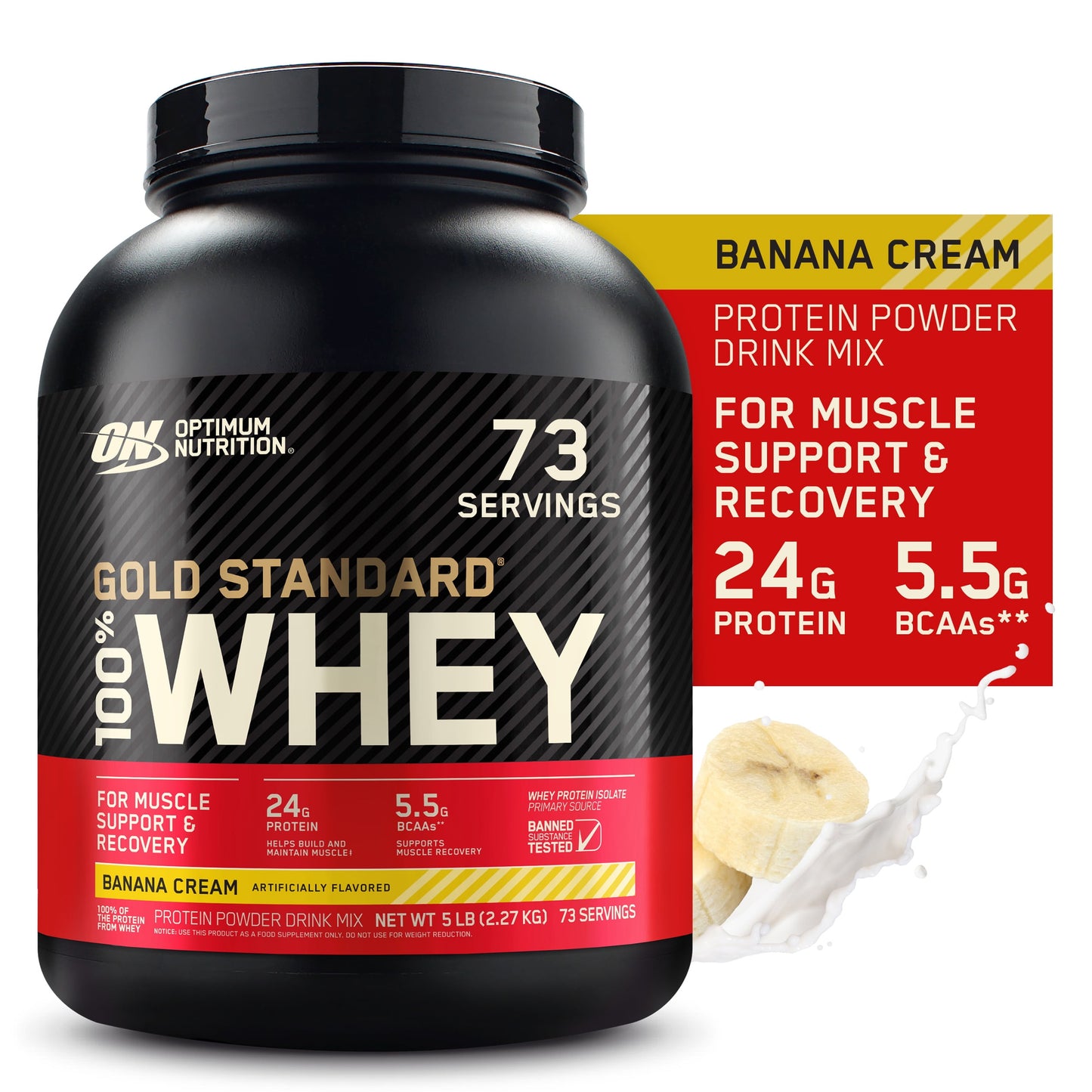 ON 100% WHEY GOLD STD 5 LBS BANANA CREAM *OFERTA*