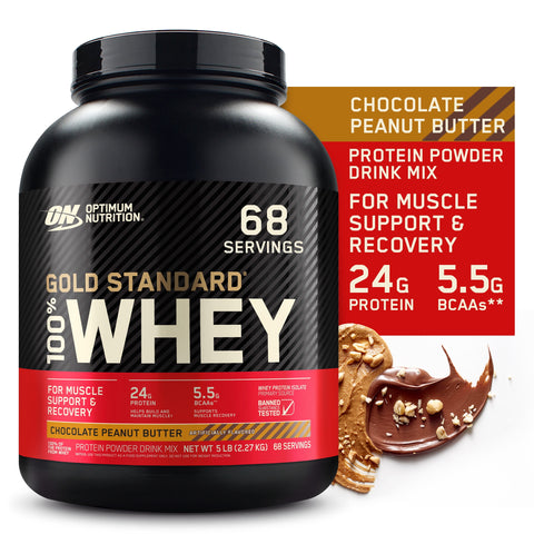 OPTIMUM NUTRITION Optimum Nutrition 100% Whey Gold Std 5 Lbs Chocolate Peanut Butter