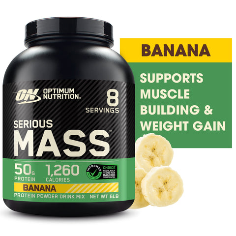 OPTIMUM NUTRITION Optimum Nutrition Serious Mass 6 Lbs Banana "oferta"