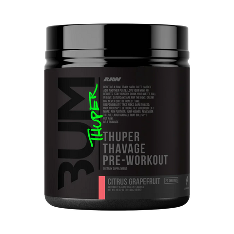 RAW Raw Thuper Thavage Pre-workout 20 Servicios Sour Tropical Punch Nuevo