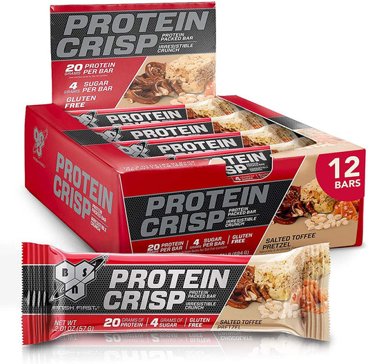 Bsn – Protein Crips 12 Bars Salted Toffee Pretzel *Oferta* – Prote