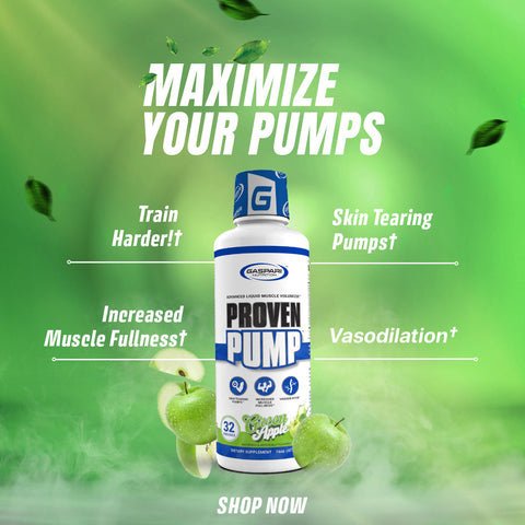 GASPARI NUTRITION Gaspari Nutrition Gn Proven Pump 16 Oz 32 Servicios Green Apple