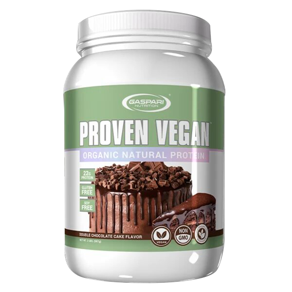 Gaspari Nutrition Proven Vegan Organic Natural Protein 2 Lbs Double Chocolate Cake