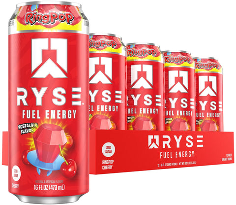 RYSE Ryse Fuel Drink 16 Oz/12 Pack Ring Pop Cherry