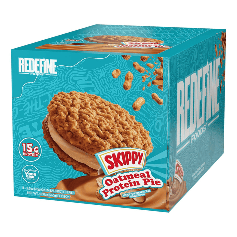 Redefine Oatmeal Protein Pie 8 Ct Box Skippy Peanut Butter
