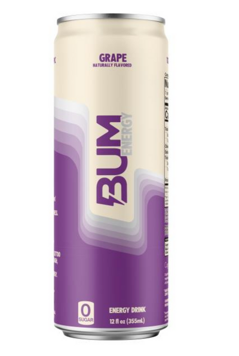 RAW Raw Bum Energy Drink 12 Oz/12 Pack Grape