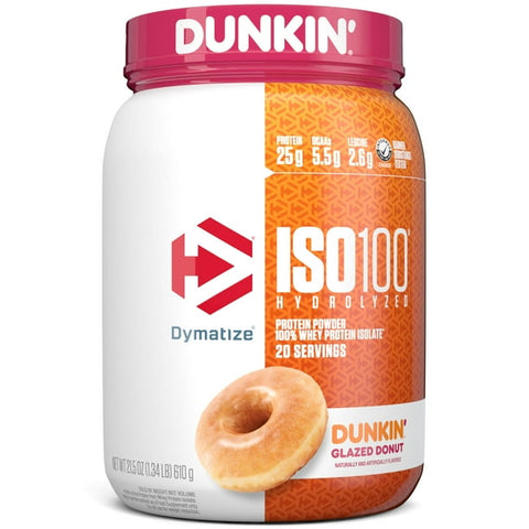 DYMATIZE NUTRITION Dymatize Nutrition Dym Iso 100 1.3 Lbs 20 Servicios Dunkin Glazed Donut