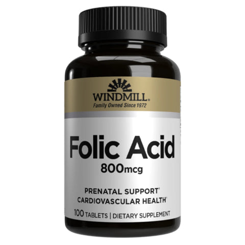 Windmill Health Products Whp Folic Acid 800 Mcg 100 Cápsulas