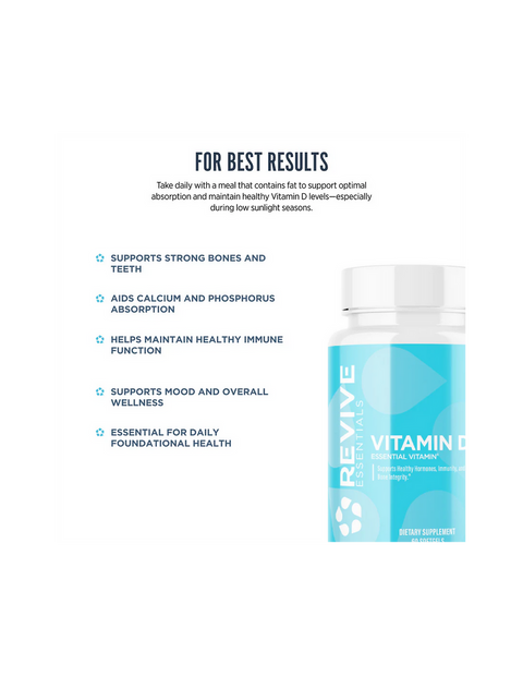 Rev Vitamin D3 Immune & Bone Healt Support 60 Cápsulas