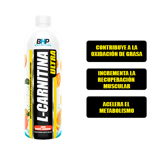 Bhp L-Carnitina Liquida Ultra 500 Ml Naranja- Mandarina