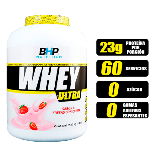 Bhp Whey Ultra 5Lb Fresas Con Crema