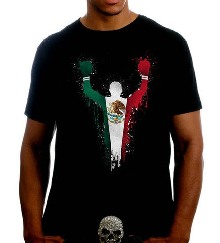 PLAYERAS Playeras T-shirt Nt Gothic Logo X Mexican Flag (l)