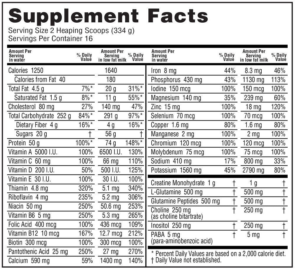 Optimum Nutrition Serious Mass 12 Lbs Chocolate