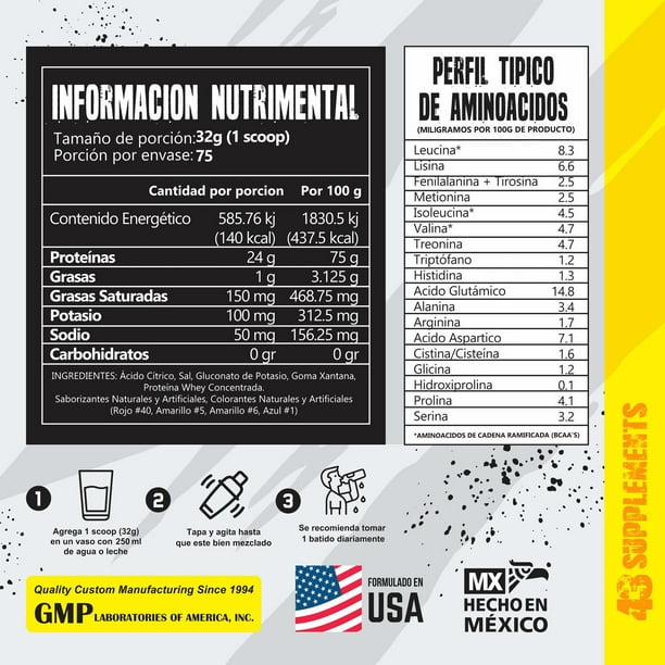 43 Suplements Zero Protein Vainilla 5.29 Lbs