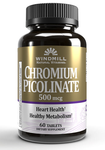 Windmill Health Products Chromium Picolinate 500Mg 60Ct