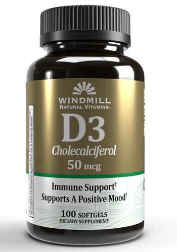 Windmill Health Products Vitamin D3 2000 Iu 50 Mcg 100 Softgels