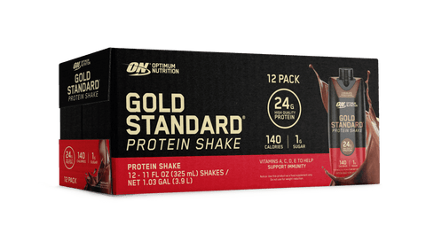 OPTIMUM NUTRITION Optimum Nutrition Gold Std Protein Shake 325 ml 12 Pack Chocolate