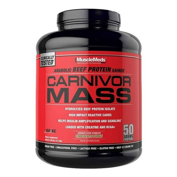 Musclemeds Carnivor Mass 5.7 Lbs Chocolate Fudge