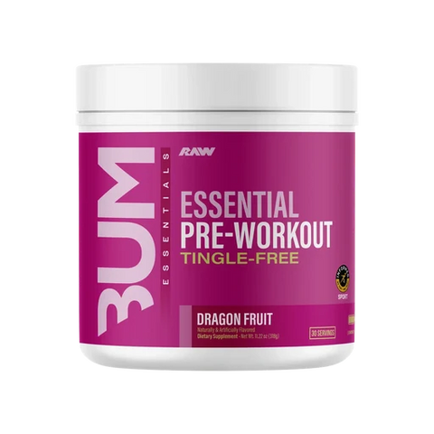 RAW Raw Cbum Essential Tingle Free Pre-workout 30 Servicios Dragon Fruit Nuevo