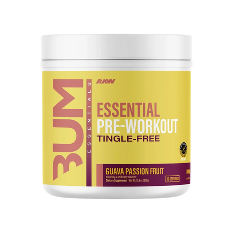 RAW Raw Cbum Essential Tingle Free Pre-workout 30 Servicios Guava Passion Fruit Nuevo
