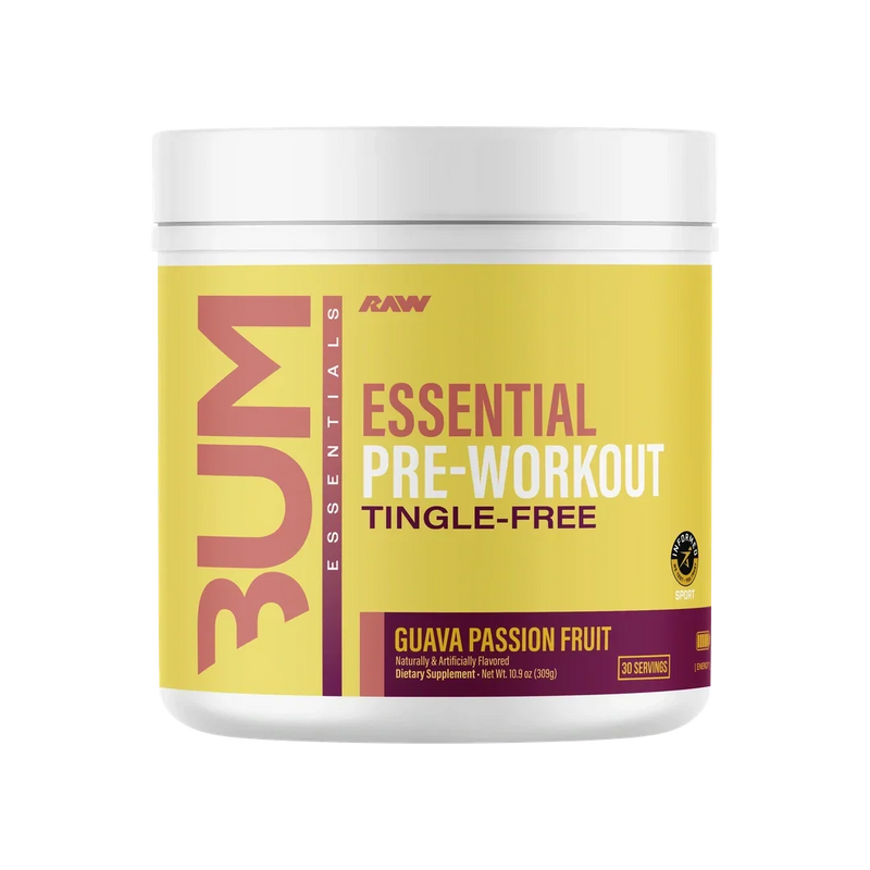 RAW Raw Cbum Essential Tingle Free Pre-workout 30 Servicios Guava Passion Fruit Nuevo
