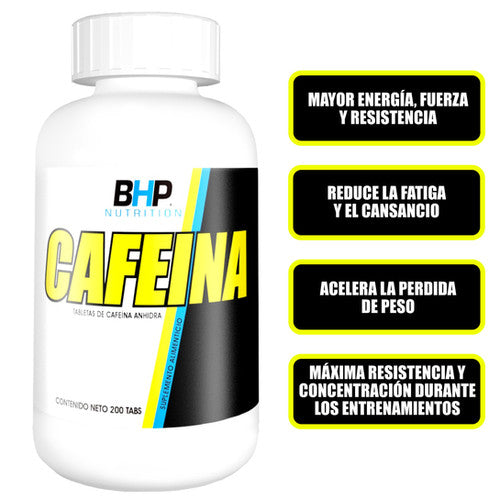 Bhp – Cafeina Ultra 200 Cápsulas – Ropa – Sabor Café – 200 Tabletas